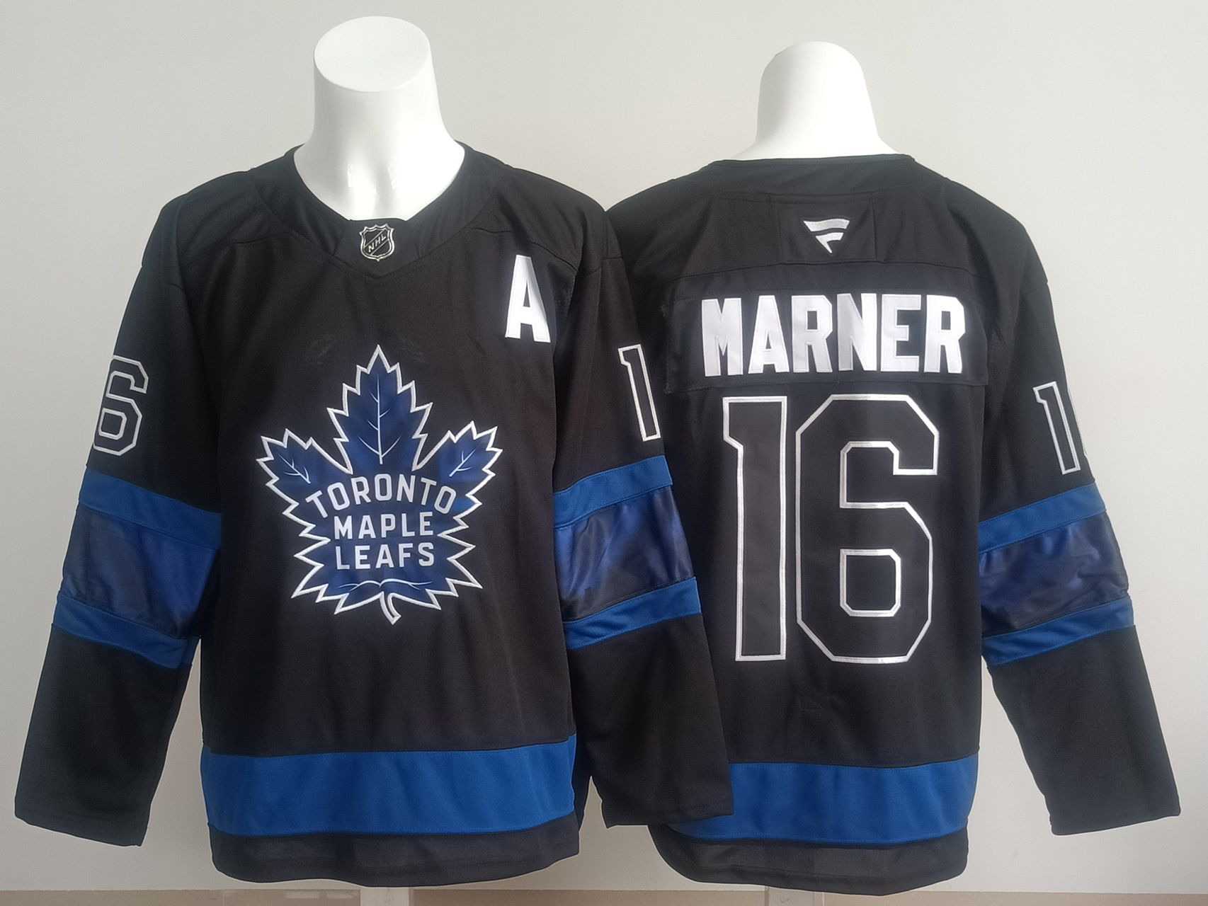 Men 2025 Toronto Maple Leafs #16 Marner Black Fanatics Home Premium NHL Jersey style 11->toronto maple leafs->NHL Jersey